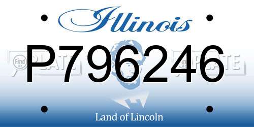 P796246 Illinois License Plate