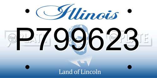 P799623 Illinois License Plate
