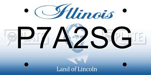 P7A2SG Illinois License Plate