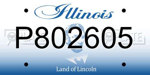P802605 Illinois License Plate