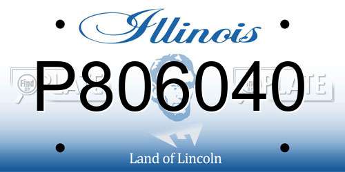 P806040 Illinois License Plate