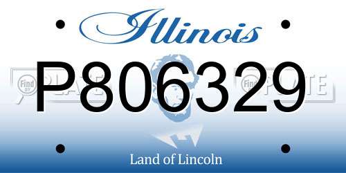 P806329 Illinois License Plate