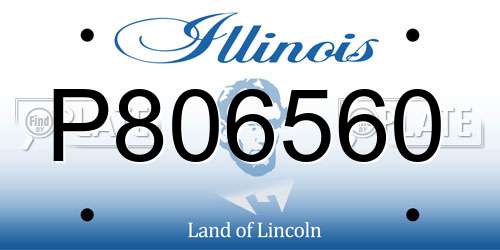 P806560 Illinois License Plate