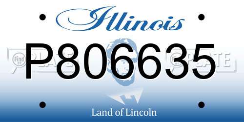 P806635 Illinois License Plate