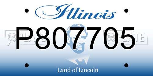 P807705 Illinois License Plate