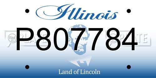 P807784 Illinois License Plate