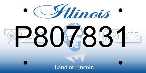 P807831 Illinois License Plate