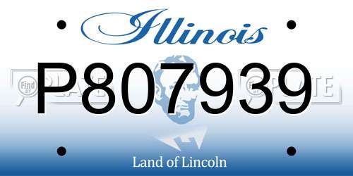 P807939 Illinois License Plate