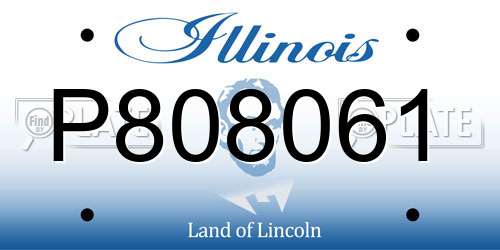 P808061 Illinois License Plate