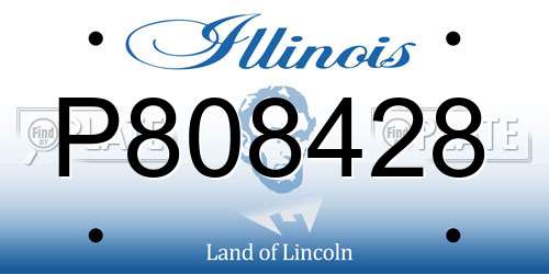 P808428 Illinois License Plate