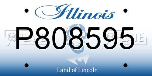 P808595 Illinois License Plate