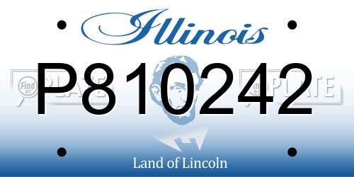 P810242 Illinois License Plate