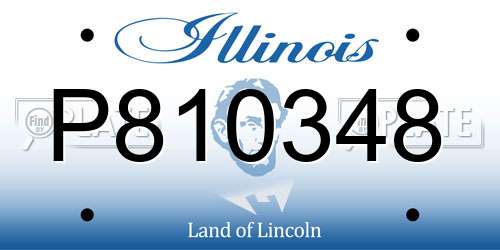 P810348 Illinois License Plate
