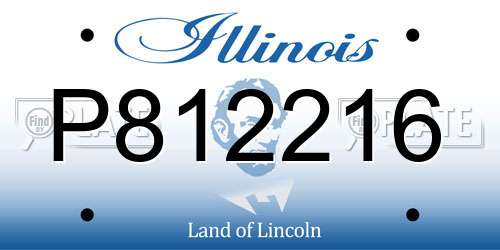 P812216 Illinois License Plate