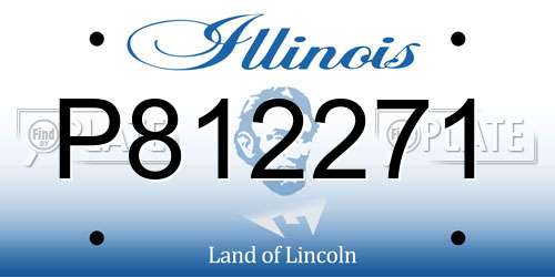 P812271 Illinois License Plate