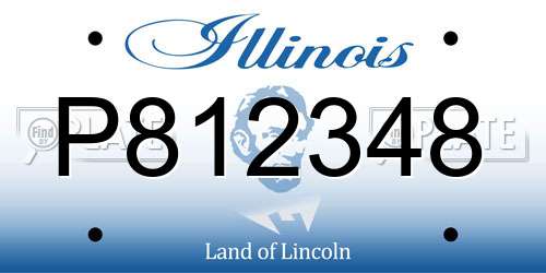 P812348 Illinois License Plate