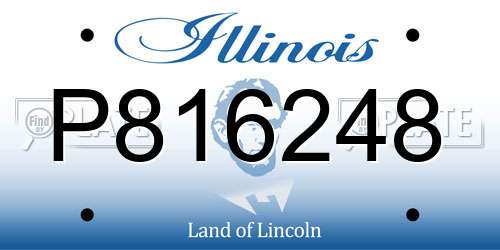 P816248 Illinois License Plate