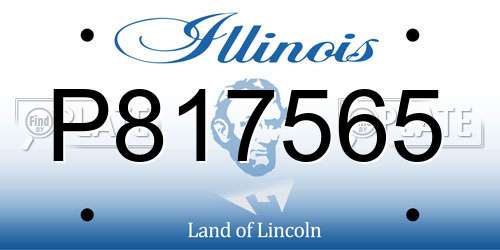 P817565 Illinois License Plate