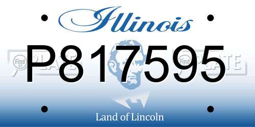 P817595 Illinois License Plate