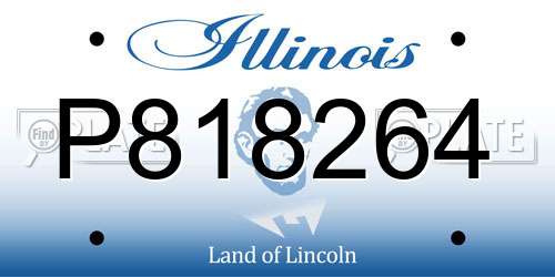 P818264 Illinois License Plate