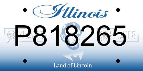 P818265 Illinois License Plate