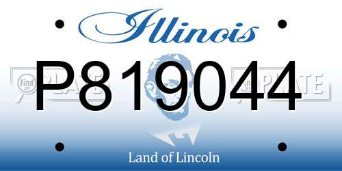 P819044 Illinois License Plate