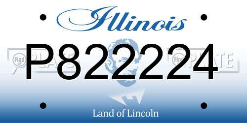 P822224 Illinois License Plate