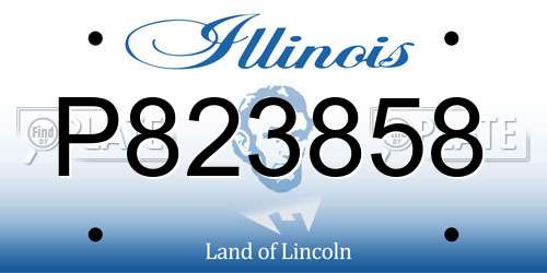 P823858 Illinois License Plate