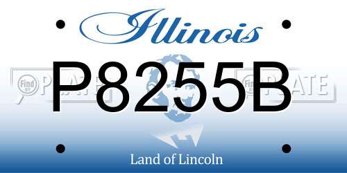 P8255B Illinois License Plate