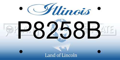 P8258B Illinois License Plate