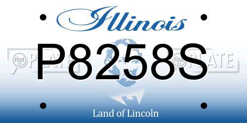 P8258S Illinois License Plate