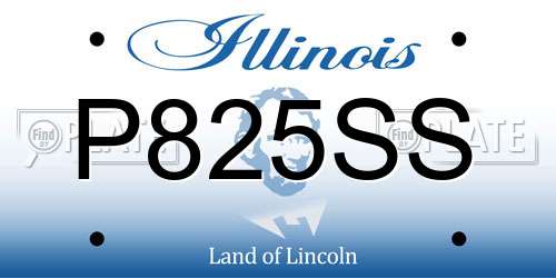 P825SS Illinois License Plate