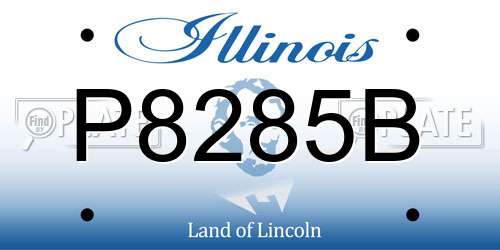 P8285B Illinois License Plate
