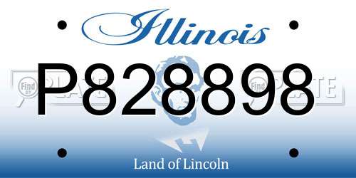 P828898 Illinois License Plate