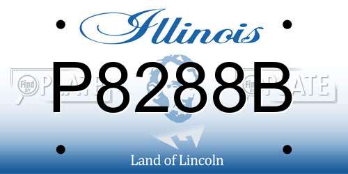 P8288B Illinois License Plate