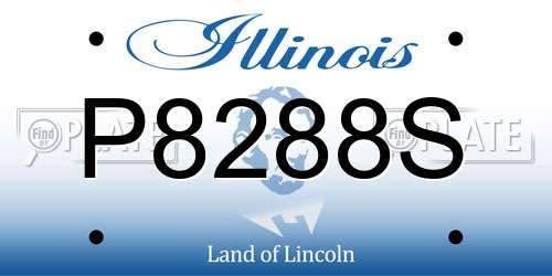 P8288S Illinois License Plate