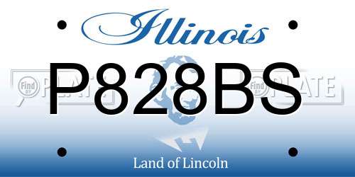 P828BS Illinois License Plate