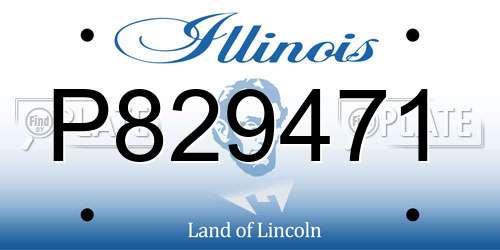 P829471 Illinois License Plate