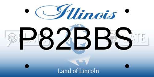 P82BBS Illinois License Plate