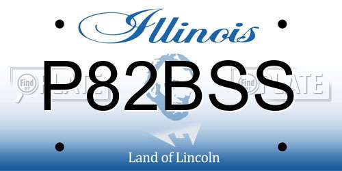 P82BSS Illinois License Plate