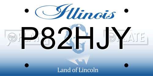 P82HJY Illinois License Plate