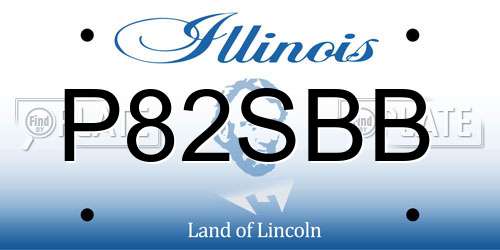 P82SBB Illinois License Plate