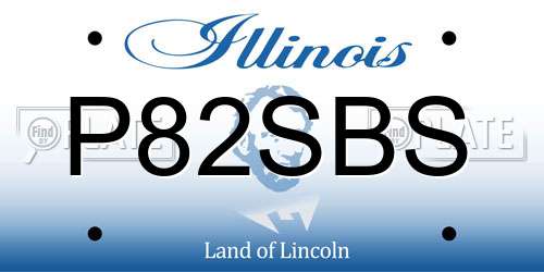 P82SBS Illinois License Plate