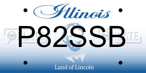 P82SSB Illinois License Plate