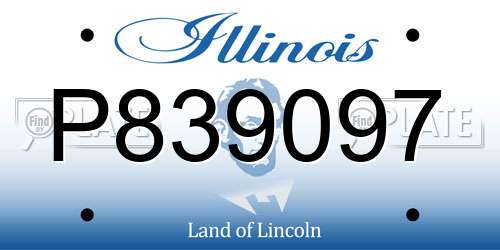 P839097 Illinois License Plate