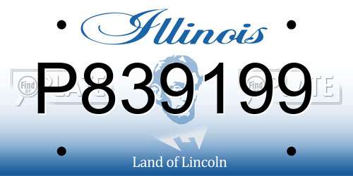 P839199 Illinois License Plate