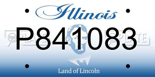 P841083 Illinois License Plate