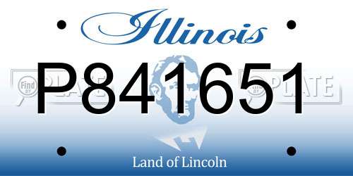 P841651 Illinois License Plate