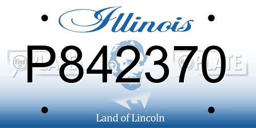 P842370 Illinois License Plate