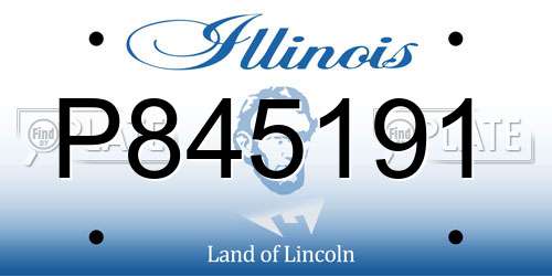 P845191 Illinois License Plate